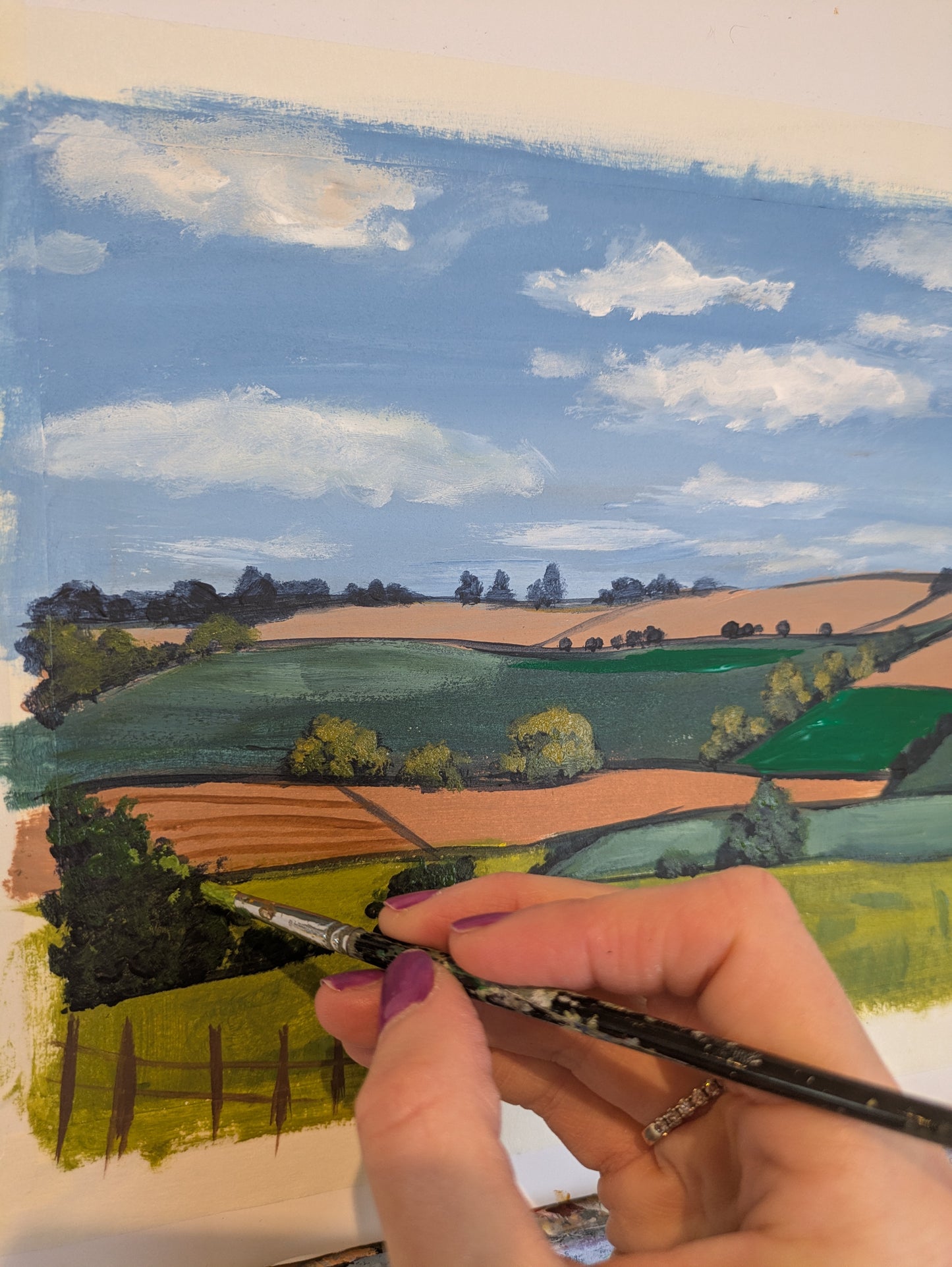 PATCHWORK COUNTRYSIDE - Painting Workshop at Odyssey Spa, Knebworth - Monday 20th JULY 2026, 10am