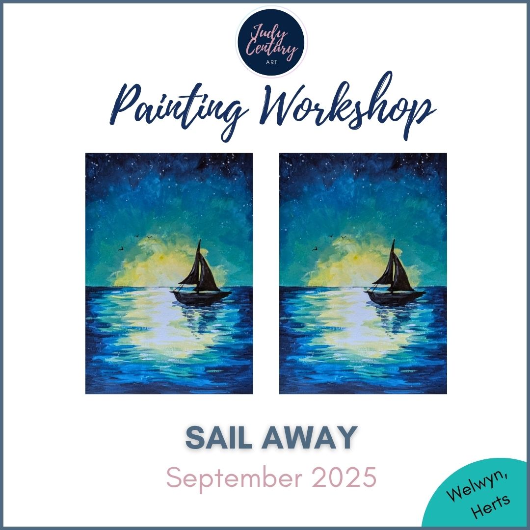 Painting workshop in Hertfordshire sail boat suitable for adult beginners. Art class