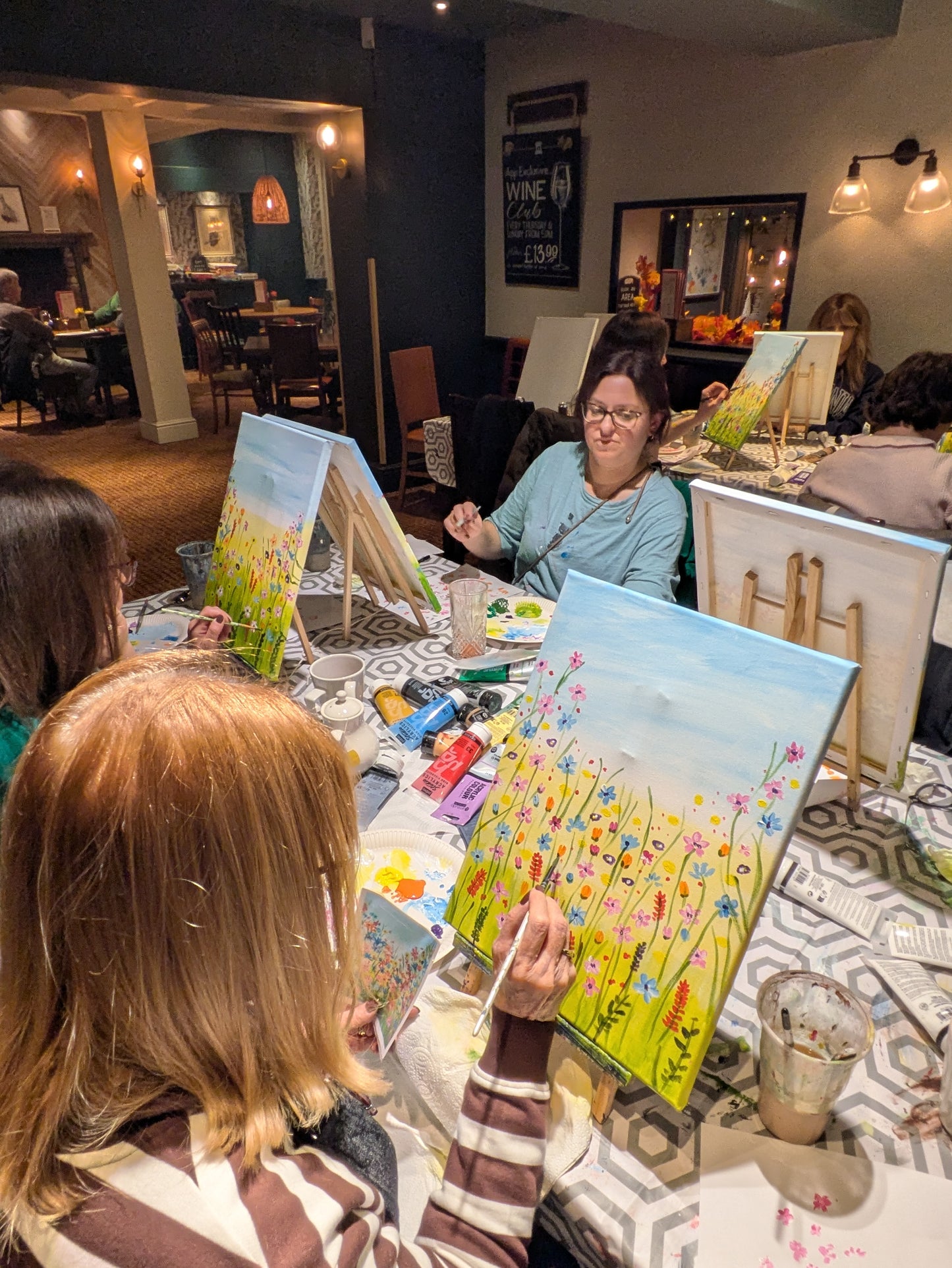 ABSTRACT WILDFLOWERS - Painting Workshop at Odyssey Spa, Knebworth, Hertfordshire - Monday 12th JANUARY 2026, 10am