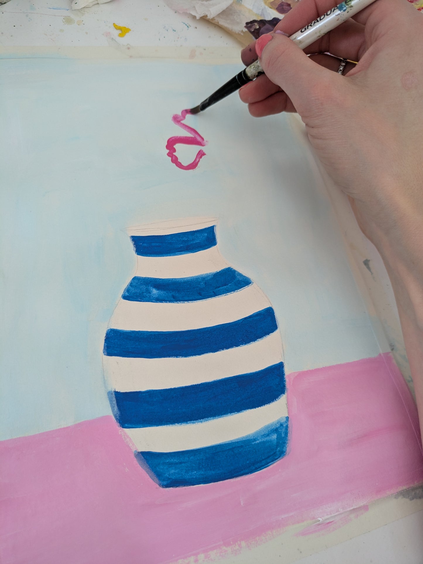 QUIRKY BLOOMS - Painting Workshop at Megan's Restaurant, Welwyn, Hertfordshire - Tuesday 30th SEPTEMBER 2025, 7.30pm