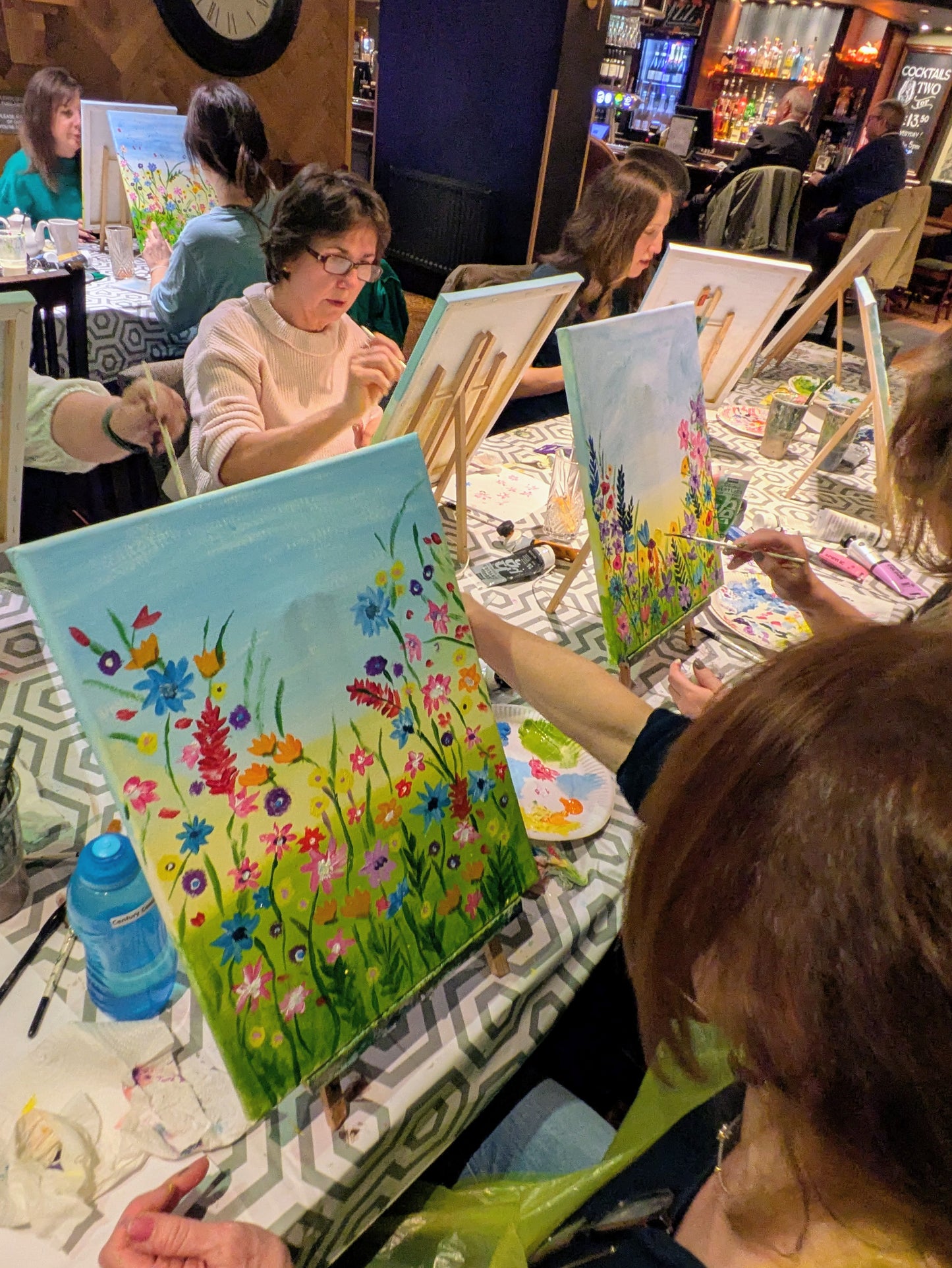 ABSTRACT WILDFLOWERS - Painting Workshop at Odyssey Spa, Knebworth, Hertfordshire - Monday 12th JANUARY 2026, 10am