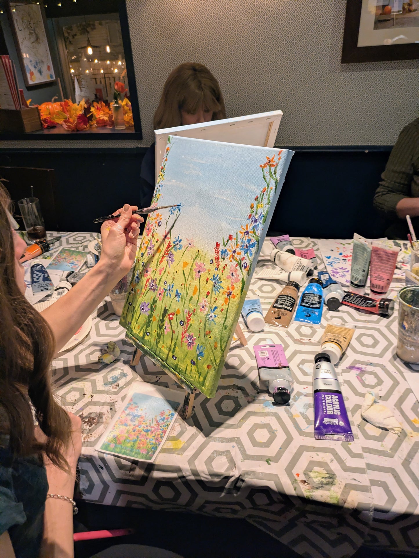 ABSTRACT WILDFLOWERS - Painting Workshop at Odyssey Spa, Knebworth, Hertfordshire - Monday 12th JANUARY 2026, 10am