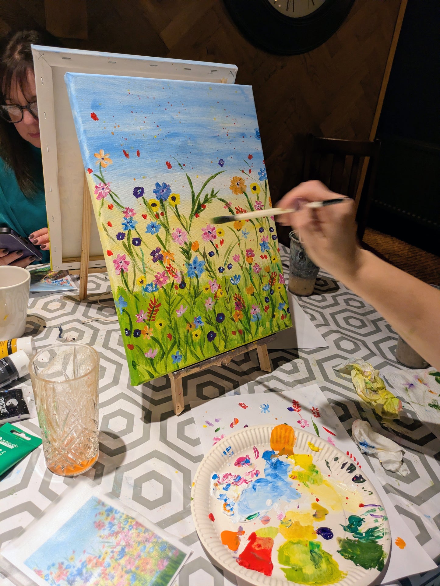 ABSTRACT WILDFLOWERS - Painting Workshop at Odyssey Spa, Knebworth, Hertfordshire - Monday 12th JANUARY 2026, 10am