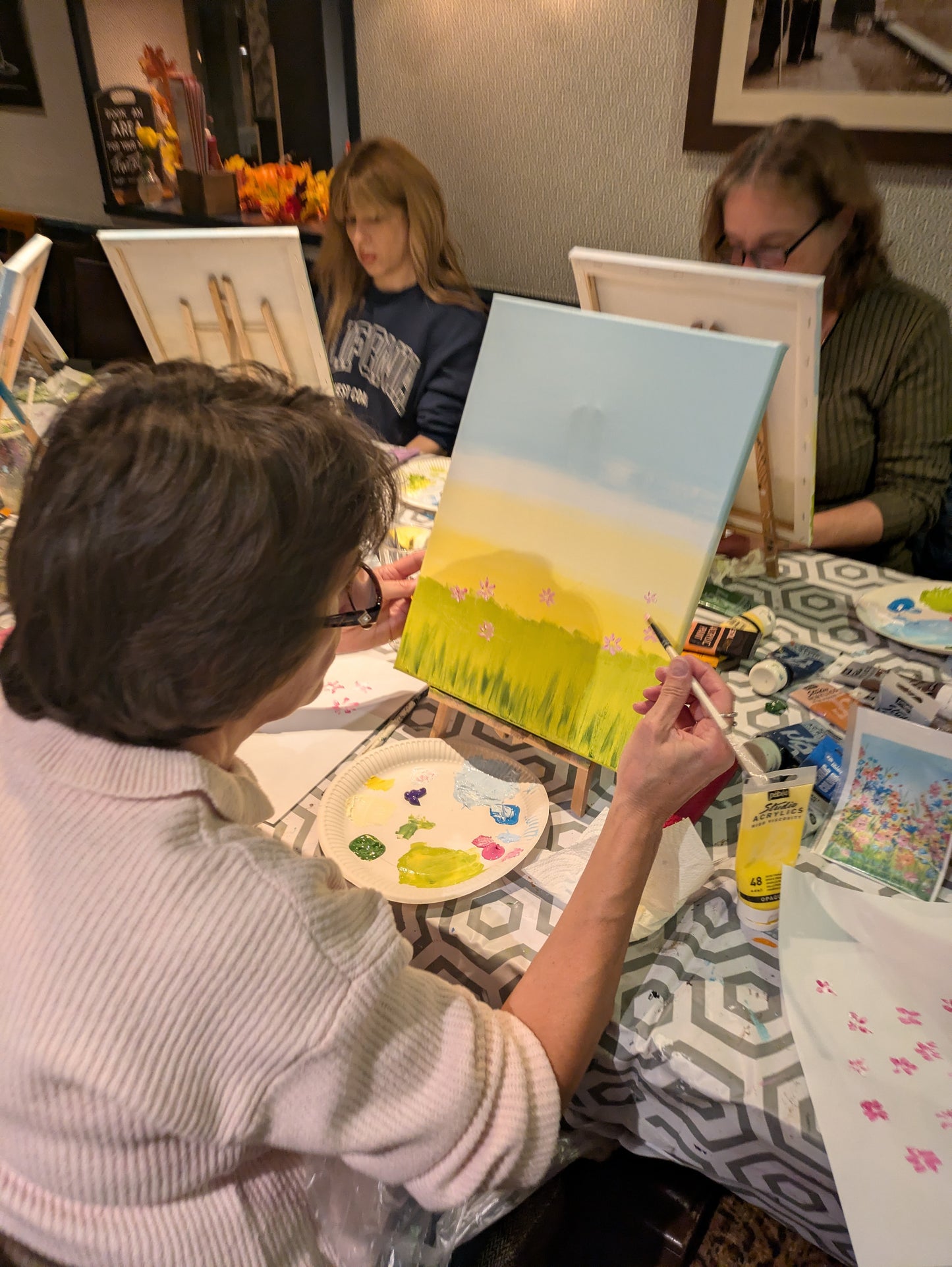 ABSTRACT WILDFLOWERS - Painting Workshop at Odyssey Spa, Knebworth, Hertfordshire - Monday 12th JANUARY 2026, 10am