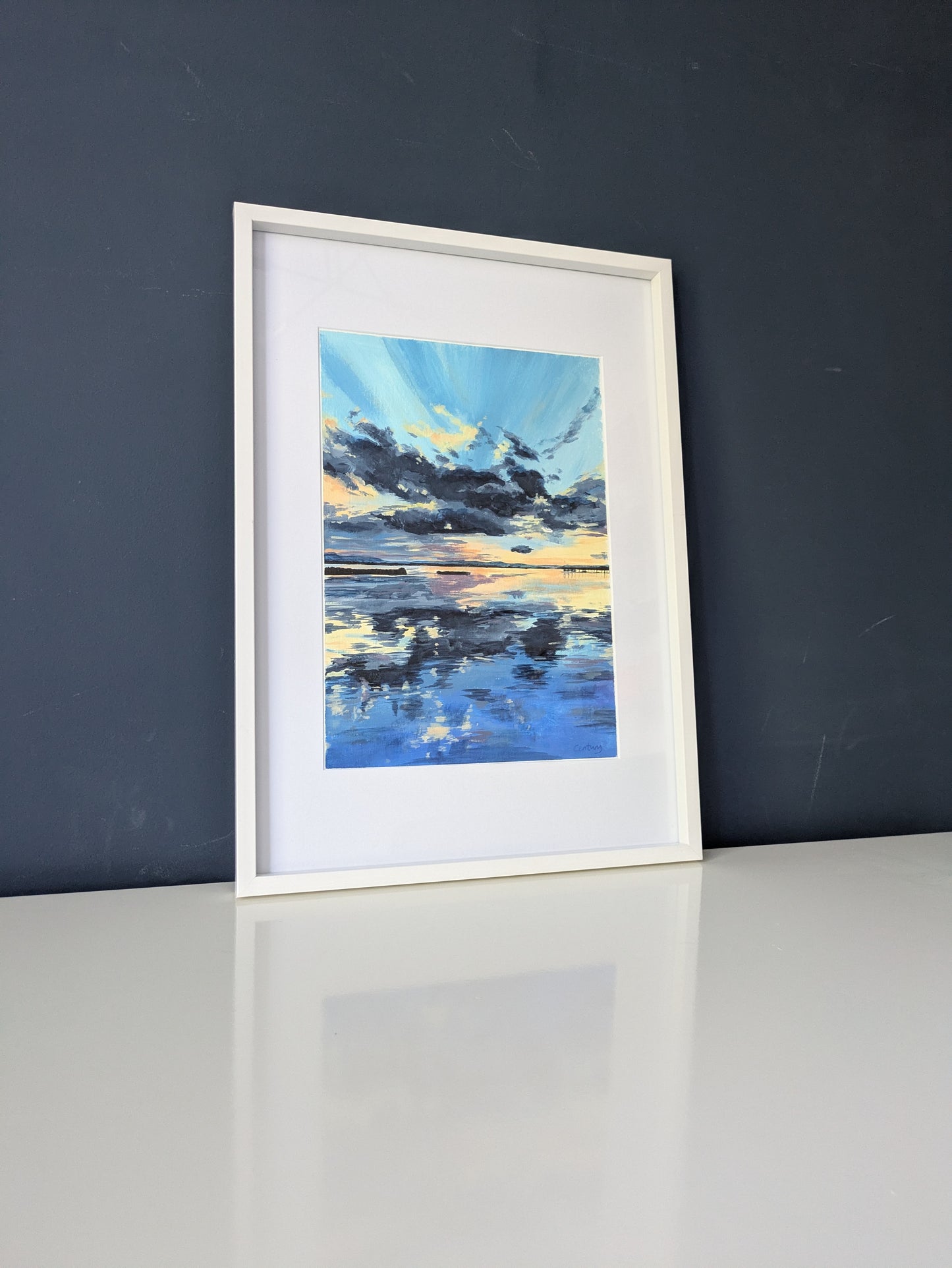 Sunset over the Deep Blue Sea (21x30cm)