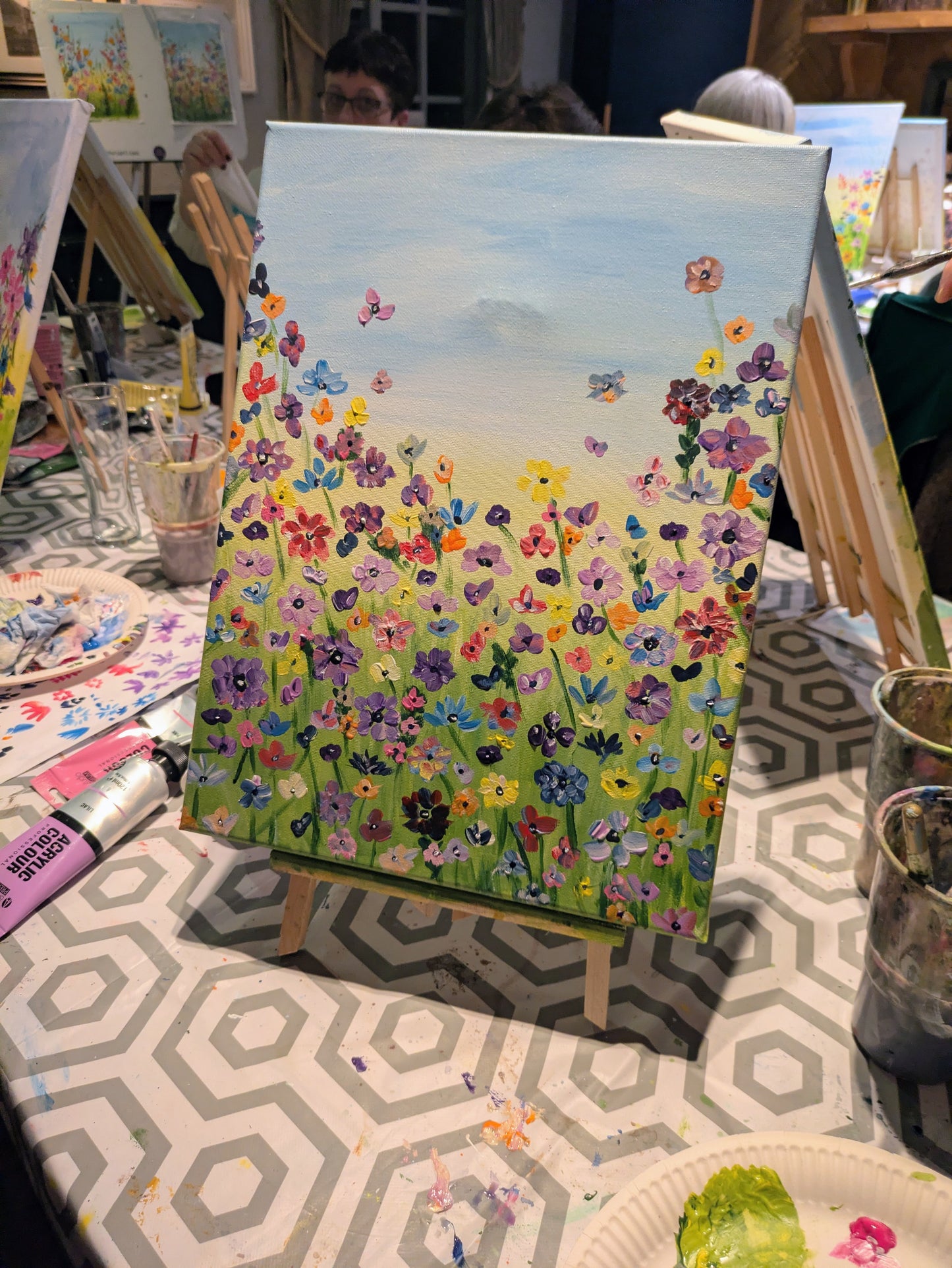 ABSTRACT WILDFLOWERS - Painting Workshop at Odyssey Spa, Knebworth, Hertfordshire - Monday 12th JANUARY 2026, 10am