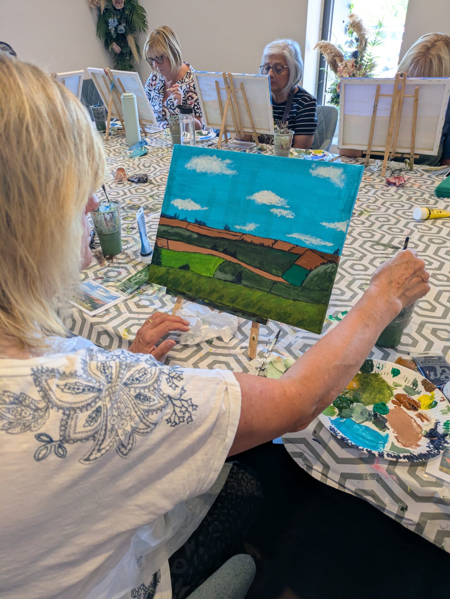 PATCHWORK COUNTRYSIDE - Painting Workshop at Megan's Restaurant, Welwyn Garden City, Hertfordshire - Wednesday 14th OCTOBER 2026, 7.15pm
