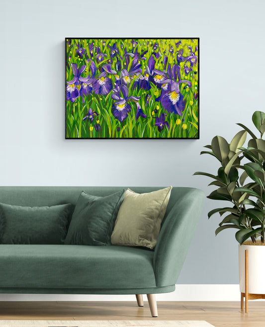 Away in the Iris Field (80x60cm)