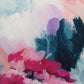 close up of Contemporary original abstract floral painting by Judy Century 'Fancy Free' 61x61cm