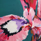 Close up detail of Abstract Colourful Iris Painting by Judy Century showing petal detail
