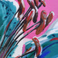 Detail of Modern colourful Lily Painting by Judy Century Art