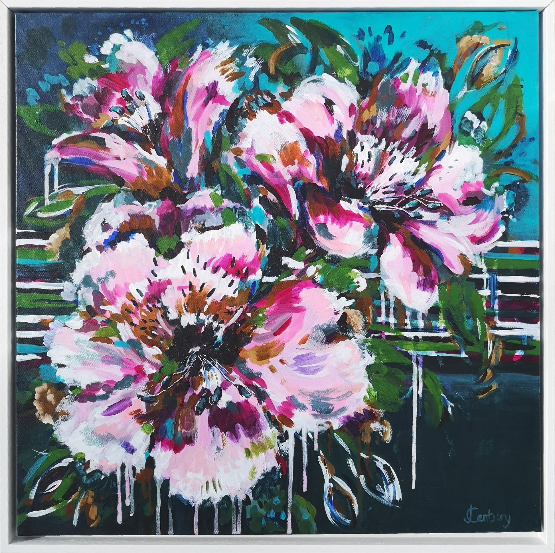 Abstract Painting Of Flowers