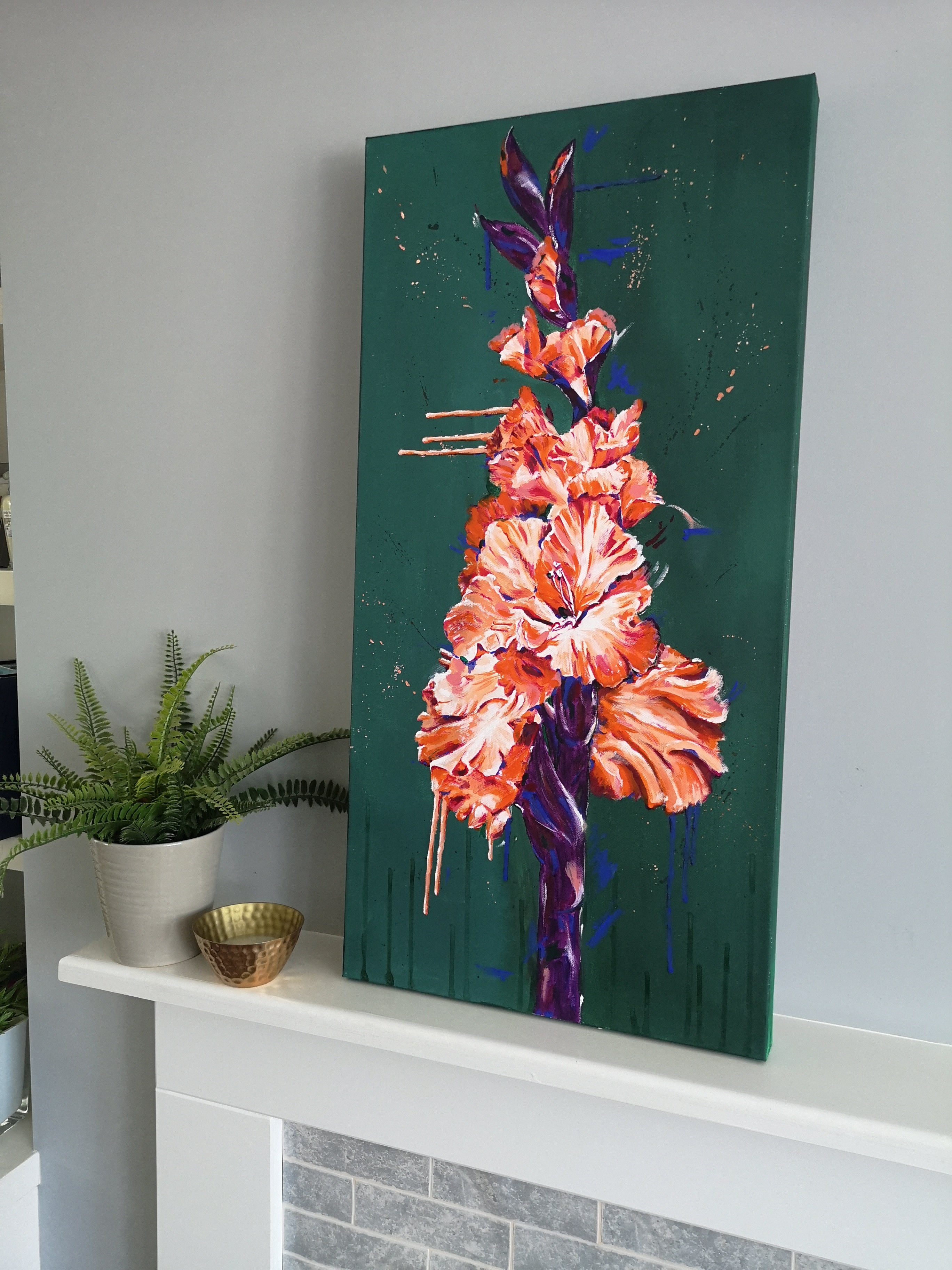 Flower II, painting, original, acrylic, online art, handmade, flowers, abstract